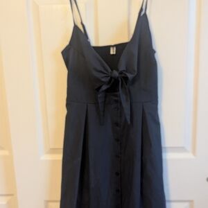 Elegant Navy Sleeveless Dress